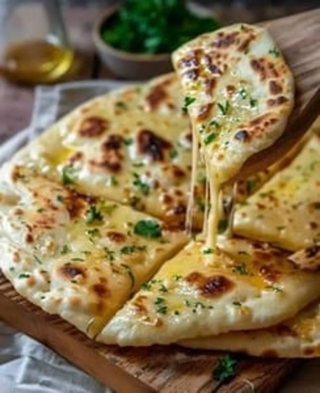 Cheesy Garlic Naan.