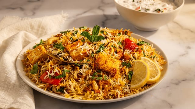 Paneer Biryani.