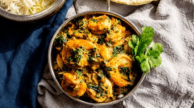 Shrimp Saag.